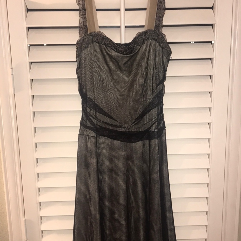 VINTAGE black sheer lace dress